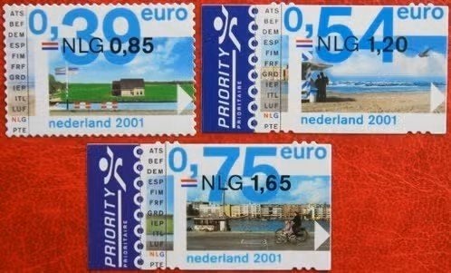Nederland 2001- nvph 1991-1993 - Eurozegels, Postzegels en Munten, Postzegels | Nederland, Ophalen of Verzenden, Na 1940, Postfris