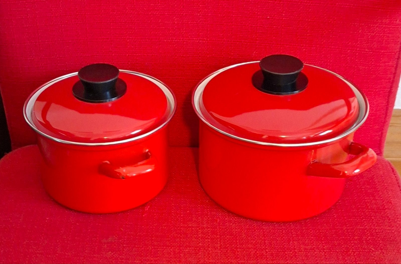 2 x emaille pan pannen, Ophalen of Verzenden, Zo goed als nieuw, Emaille, Kookpan
