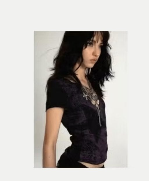 Vintage top Grunge Y2K distressed met korte mouwen, Kleding | Dames, Ophalen of Verzenden, Nieuw, Korte mouw