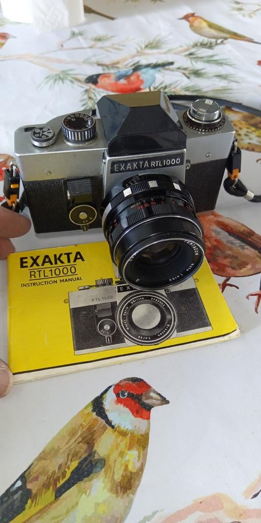 EXAKTA RTL1000 fototoestel met Pentacon lens en handleiding, Ophalen of Verzenden, Gebruikt, Spiegelreflex, Overige Merken