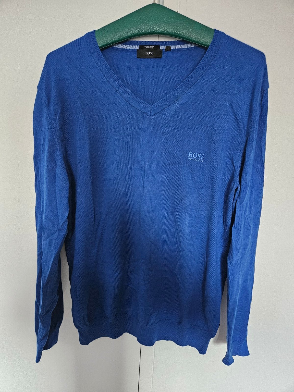 Hugo Boss V-hals trui - Maat L, Maat 52/54 (L), Blauw, Ophalen of Verzenden, Hugo Boss