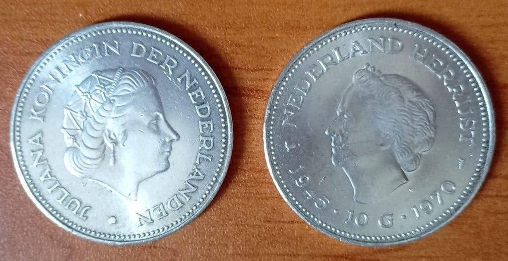 nederland herrijst 10 gulden 1970 zilver, Postzegels en Munten, Munten | Nederland, Verzenden, Zilver, Koningin Wilhelmina, Losse munt