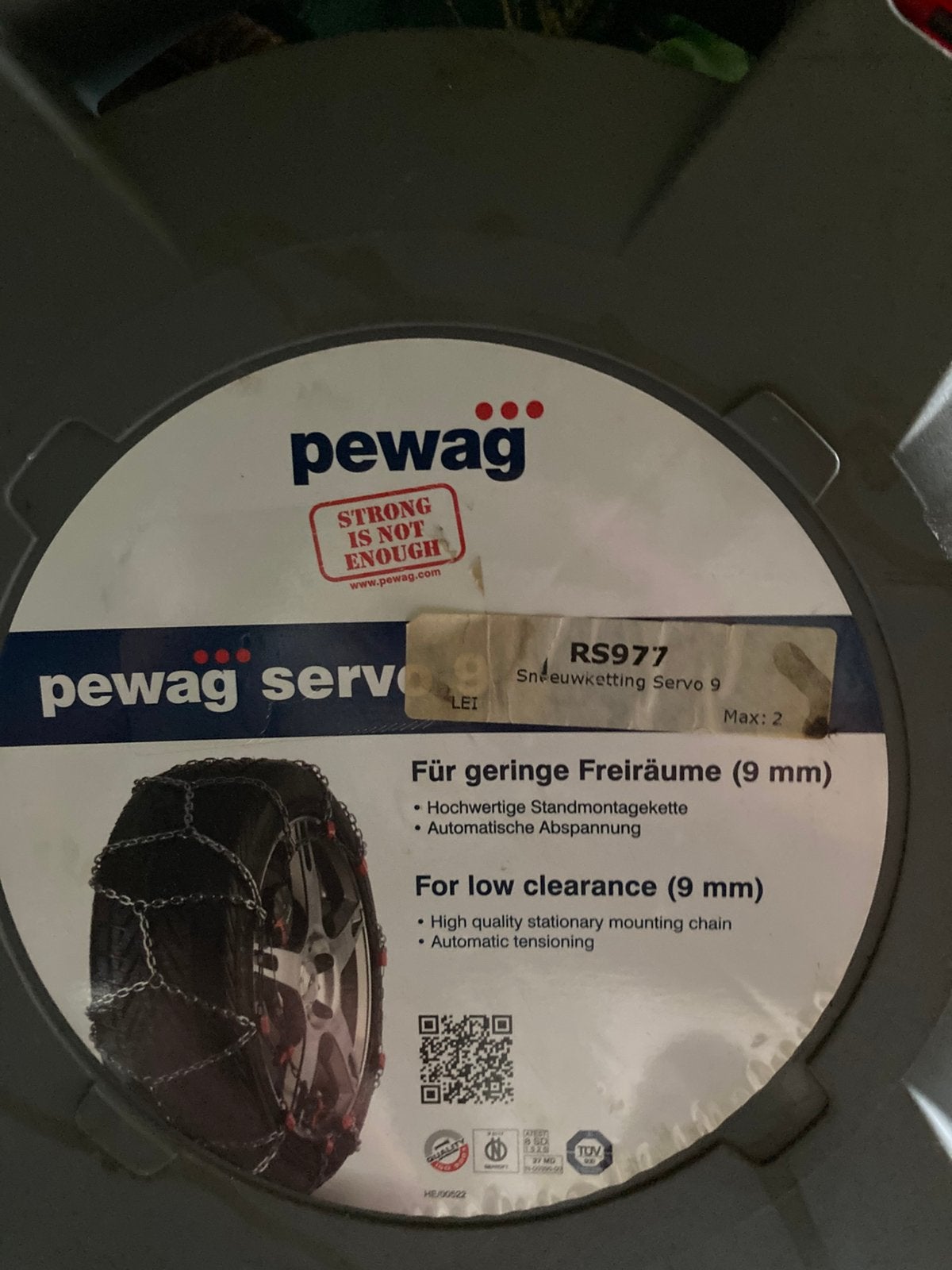 Pewag sneeuwkettingen pewag servo 9, Auto diversen, Ophalen, Zo goed als nieuw