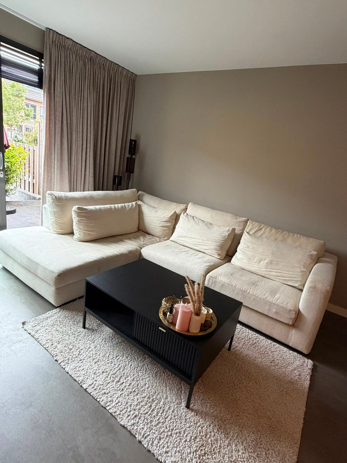 Goossens hoekbank/loungebank – 330 x 270 cm, Ophalen, Gebruikt, Hoekbank, 300 cm of meer