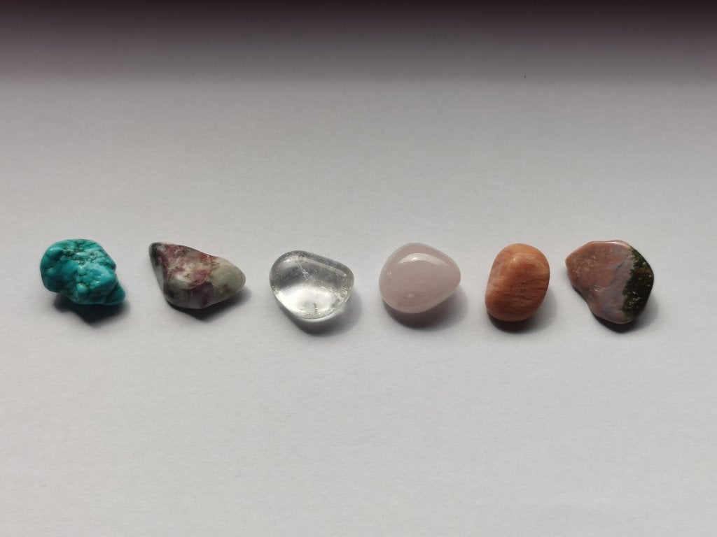 Setje kleine trommelstenen 27 gram, Ophalen of Verzenden, Mineraal