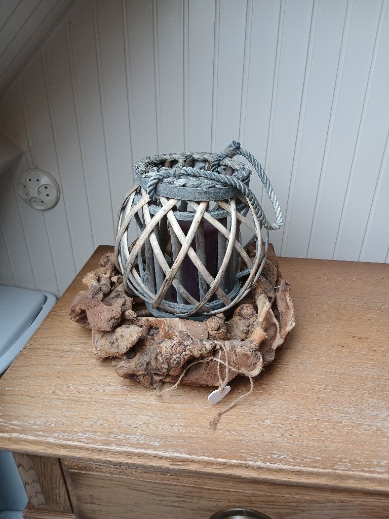Windlicht, Windlicht, Bruin, Ophalen of Verzenden, Zo goed als nieuw