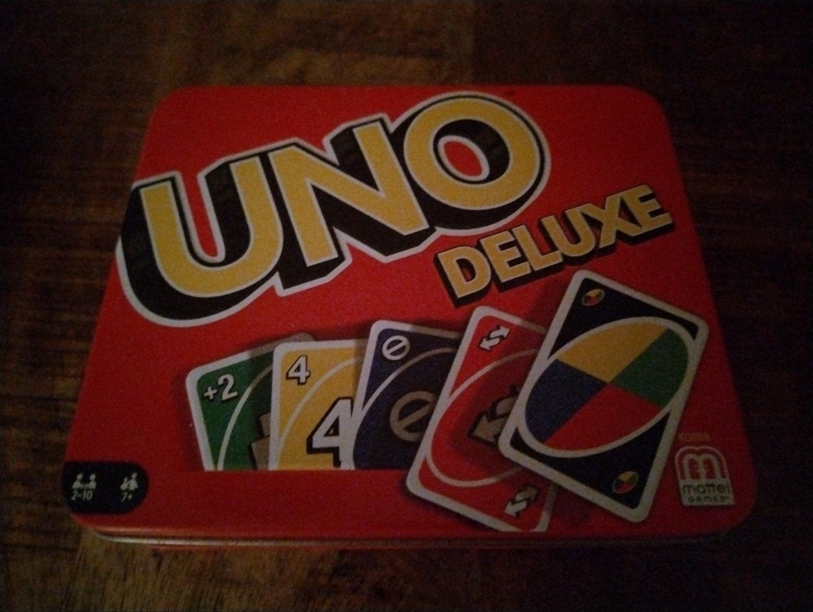 UNO Deluxe Kaartspel in Blikken Doos - Zo goed als nie, Een of twee spelers, Ophalen, Zo goed als nieuw, Mattel Games
