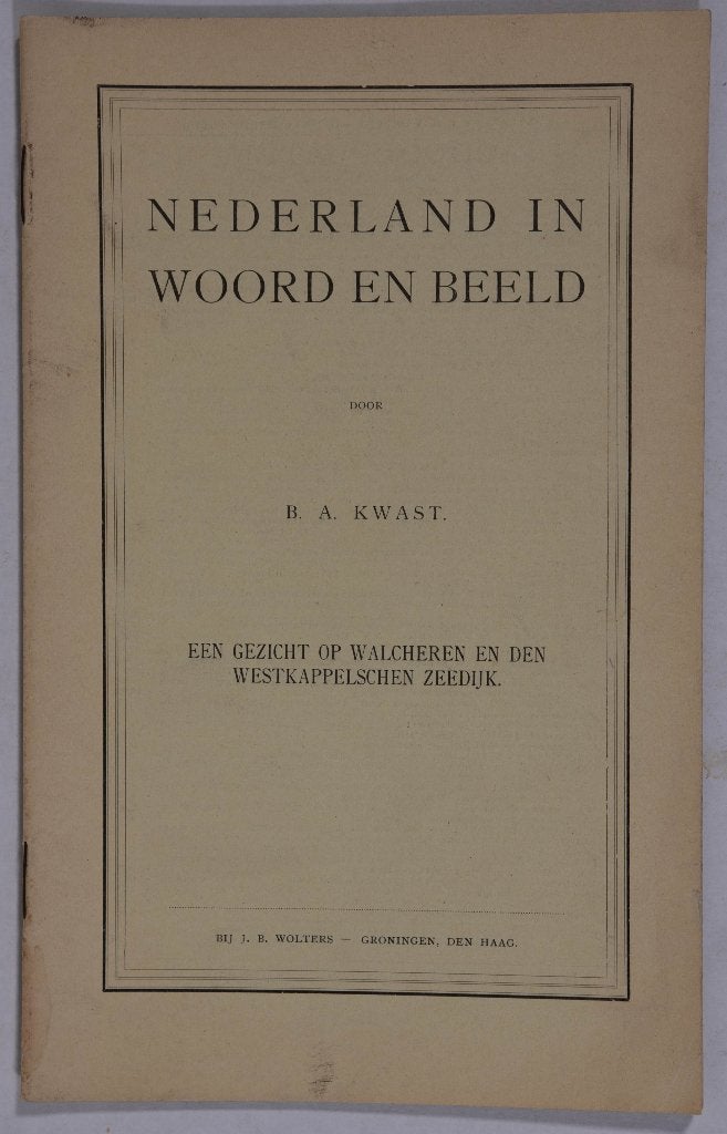 Schoolplaat boekje  Een gezicht op Walcheren, Antiek en Kunst, Antiek | Schoolplaten, Ophalen of Verzenden, Stad- en Dorpsgezichten