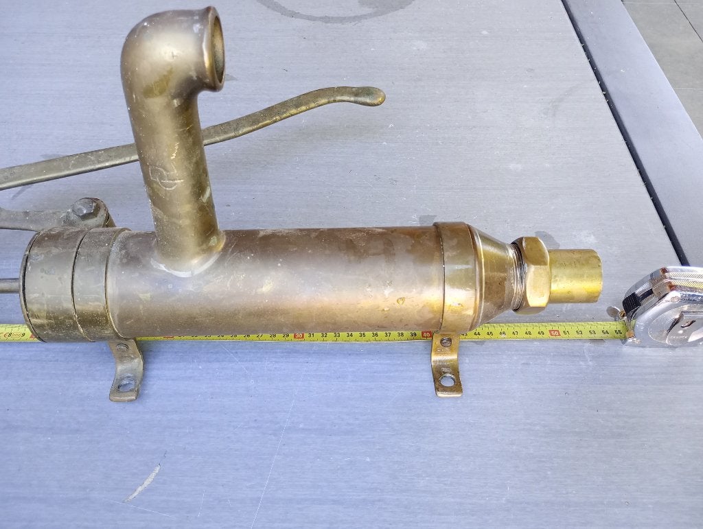 Messing handzwengelpomp, Tuin en Terras, Ophalen, Gebruikt, Handmatig, Overige typen