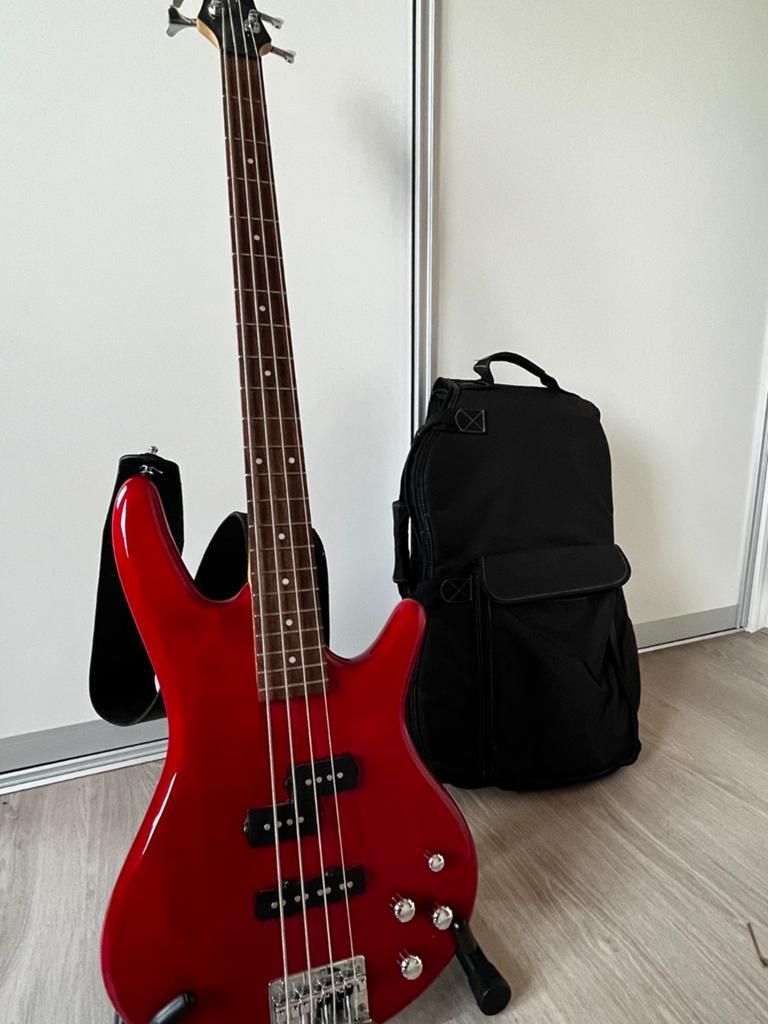 Ibanez GIO Soundgear Basgitaar met Draagtas - Rood, Ophalen of Verzenden