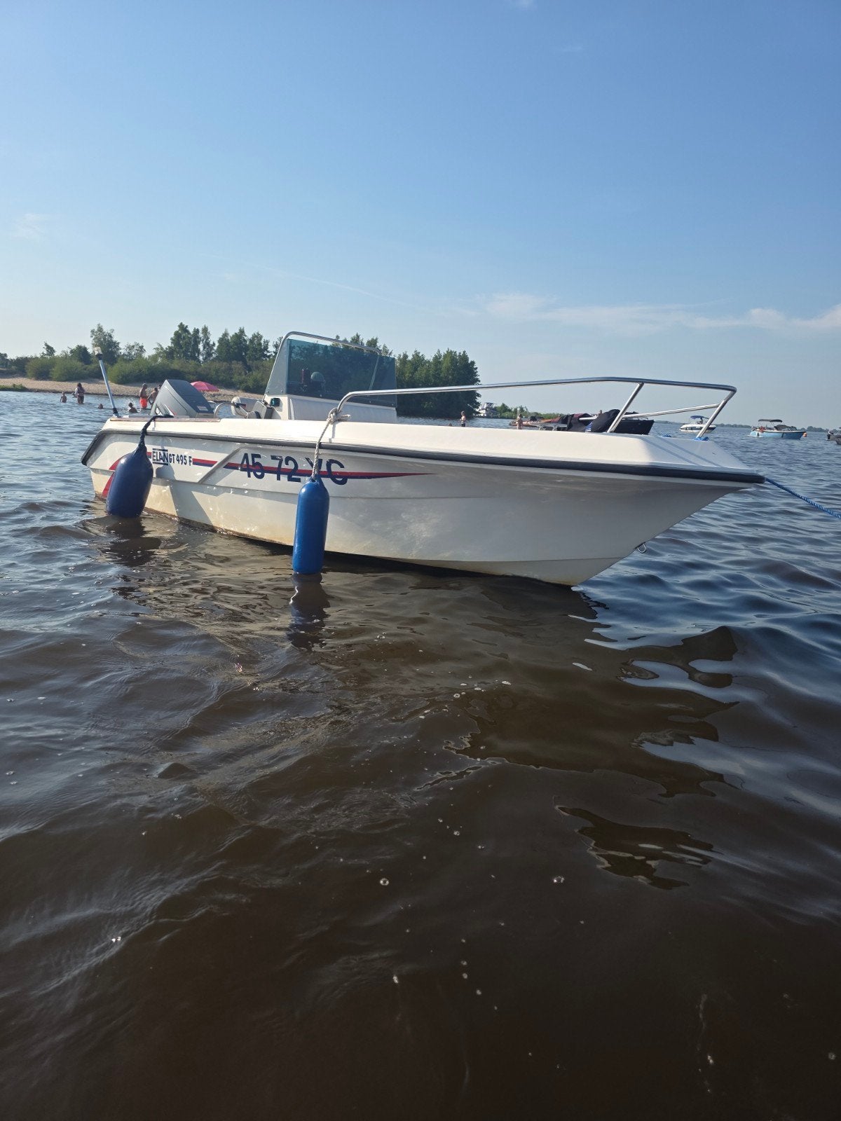 elan 495 gt f console boot speedboot 75 pk vaarklaar, Watersport en Boten, Ophalen, Gebruikt, Polyester, 70 tot 120 pk