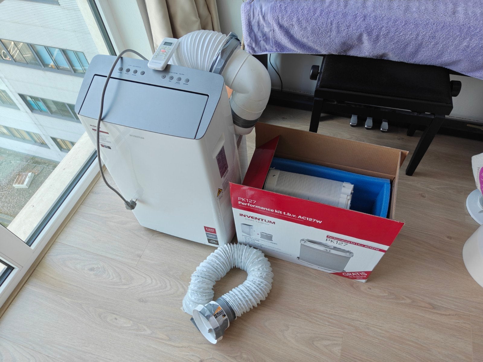Inventum AC127W 3-in-1 mobiele airco, high performance kit, Ophalen, Timer, 3 snelheden of meer, Zo goed als nieuw