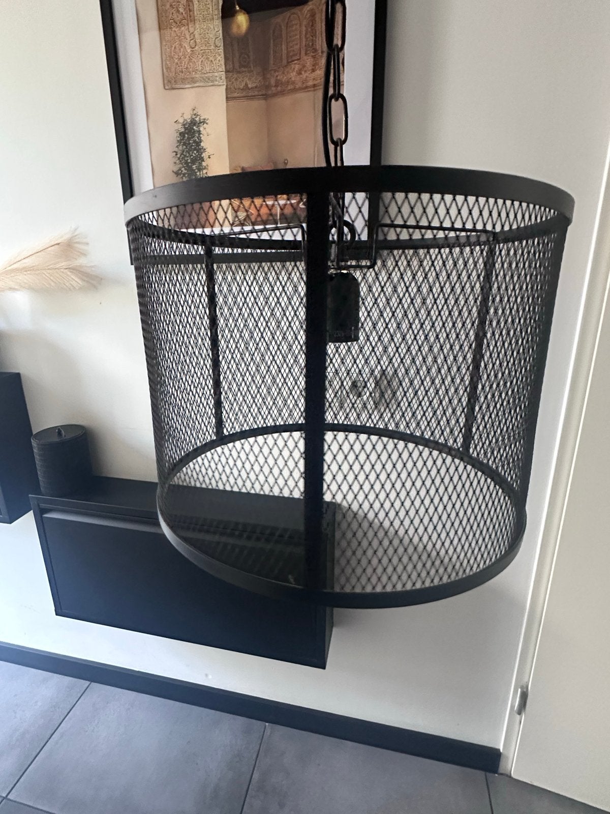 Metalen hanglamp - sfeervol en modern, Ophalen, Zo goed als nieuw, Metaal