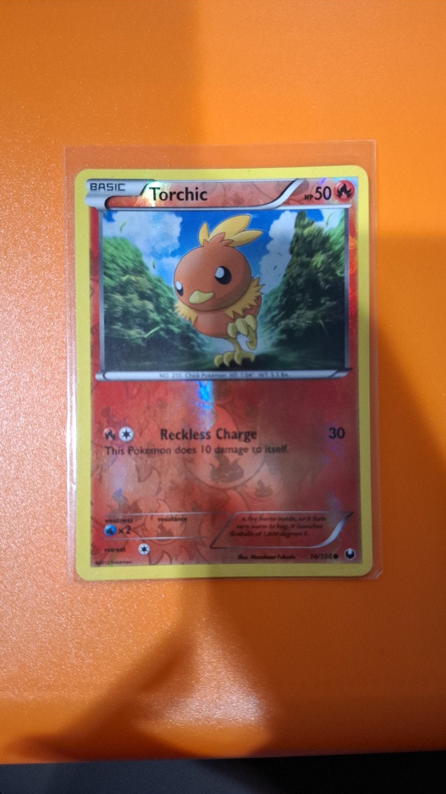 Torchic, Pokemon, 14/108, Dark explorers, Hobby en Vrije tijd, Verzamelkaartspellen | Pokémon, Zo goed als nieuw, Losse kaart