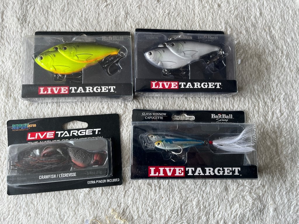 adv 373 / NIEUW mixset 4 blisters kunstaas LIVE TARGET, Watersport en Boten, Ophalen of Verzenden, Nieuw, Overige typen