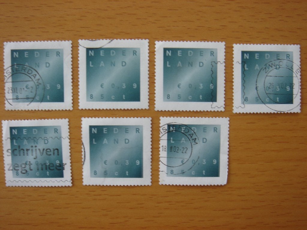 2001 Rouwzegel NVPH 1987 - 7x  Gestempeld, Postzegels en Munten, Ophalen of Verzenden, Na 1940, Gestempeld