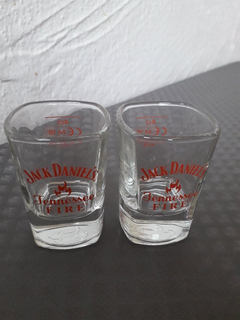 Jack Daniels Fire shot glaasjes, Verzamelen, Ophalen of Verzenden, Zo goed als nieuw, Borrel- of Shotglas