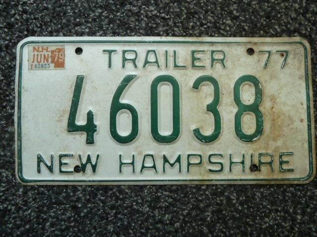 Kentekenplaat licenseplate New Hampshire 1977 USA, Ophalen of Verzenden, Gebruikt, Auto's