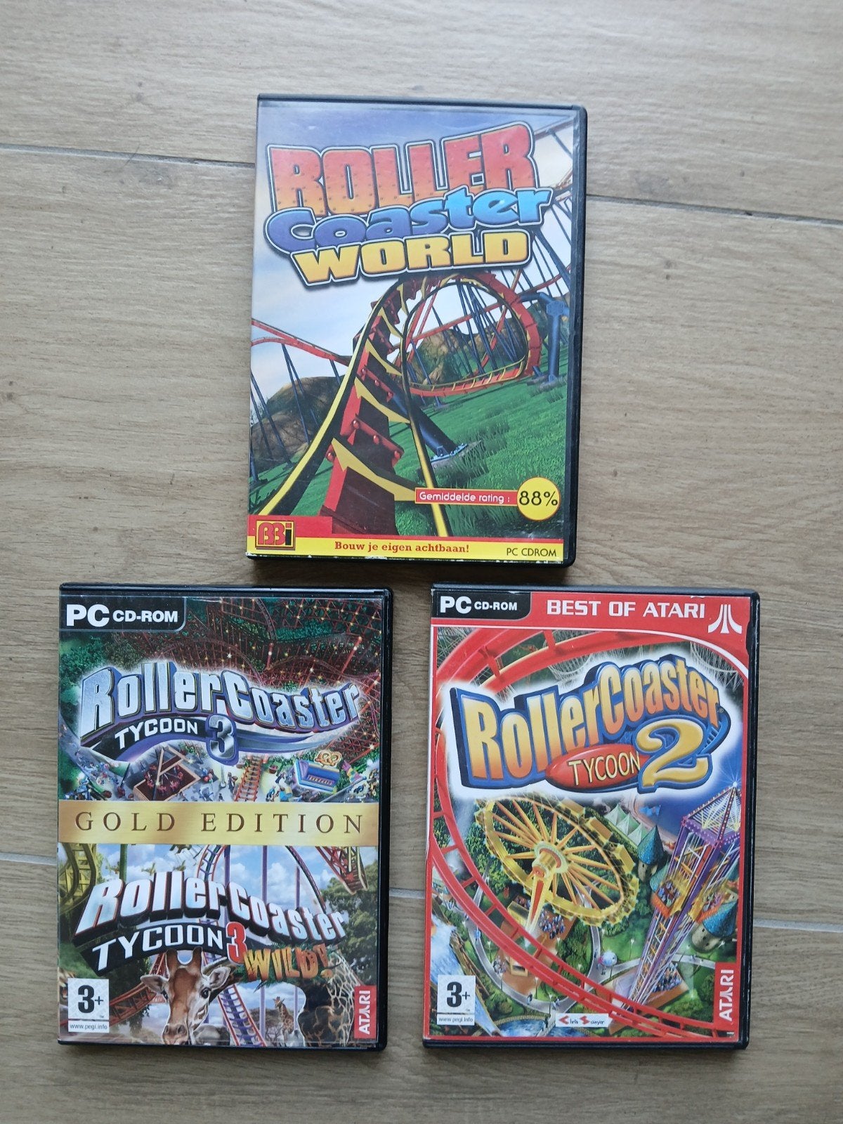 3 x rollercoaster tycoon PC game, Spelcomputers en Games, Games | Pc, Gebruikt, Simulatie, 1 speler, Vanaf 3 jaar, Ophalen of Verzenden