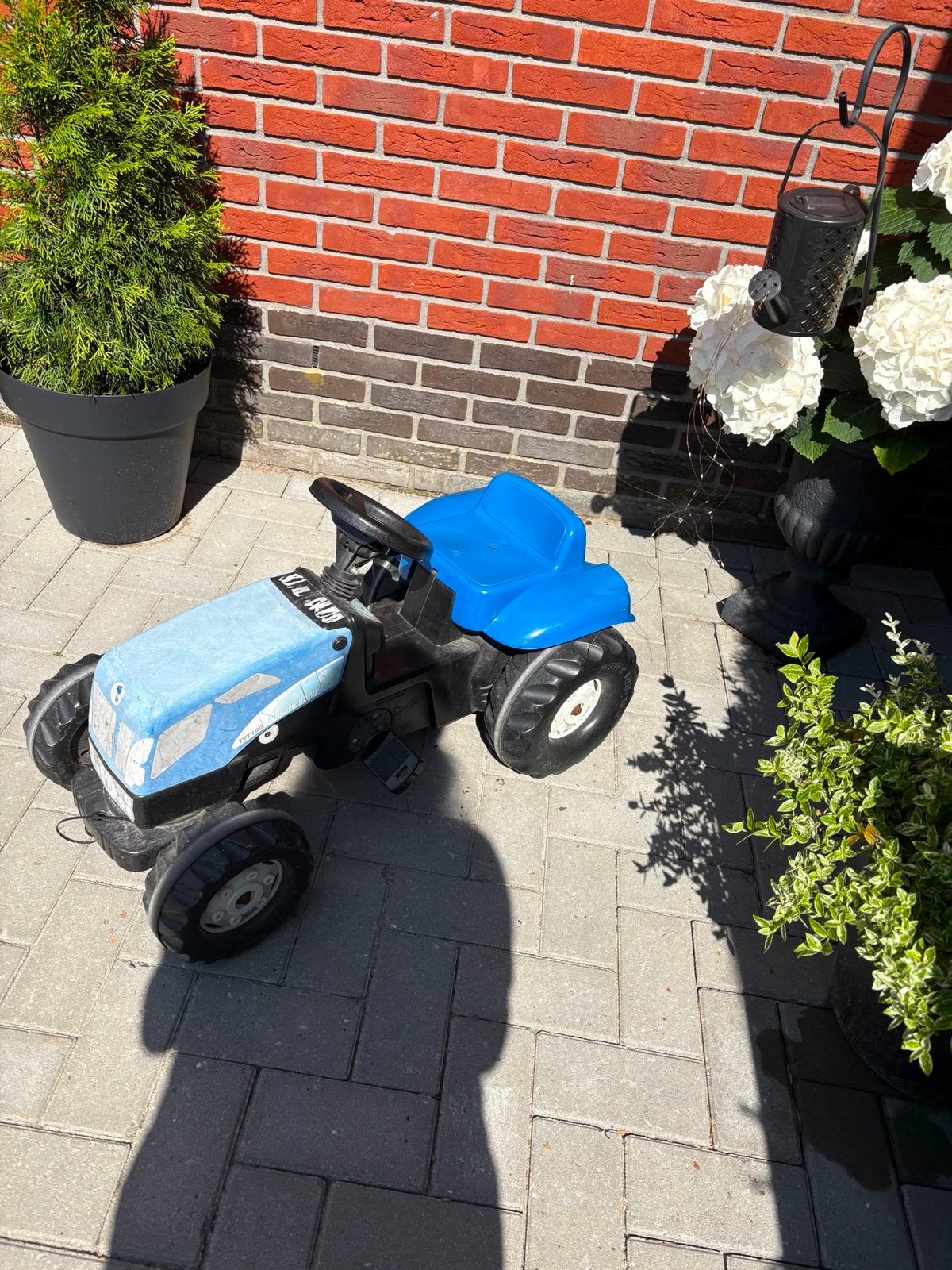 Blauwe traptractor voor kinderen, Kinderen en Baby's, Ophalen of Verzenden, Gebruikt, Trapvoertuig