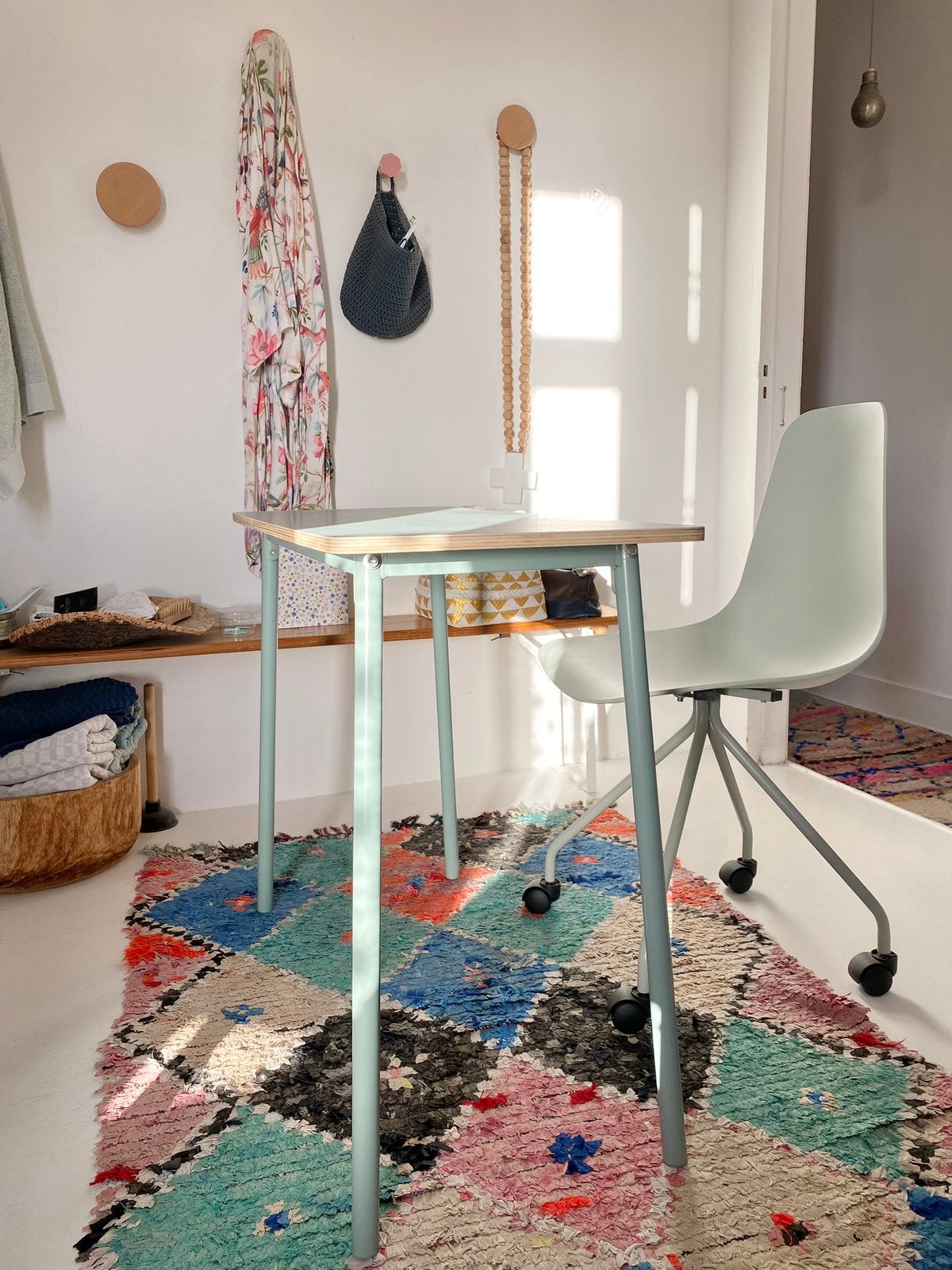 Bureau en bureaustoel Sostrene Grene, Ophalen, Zo goed als nieuw, Groen, Hout