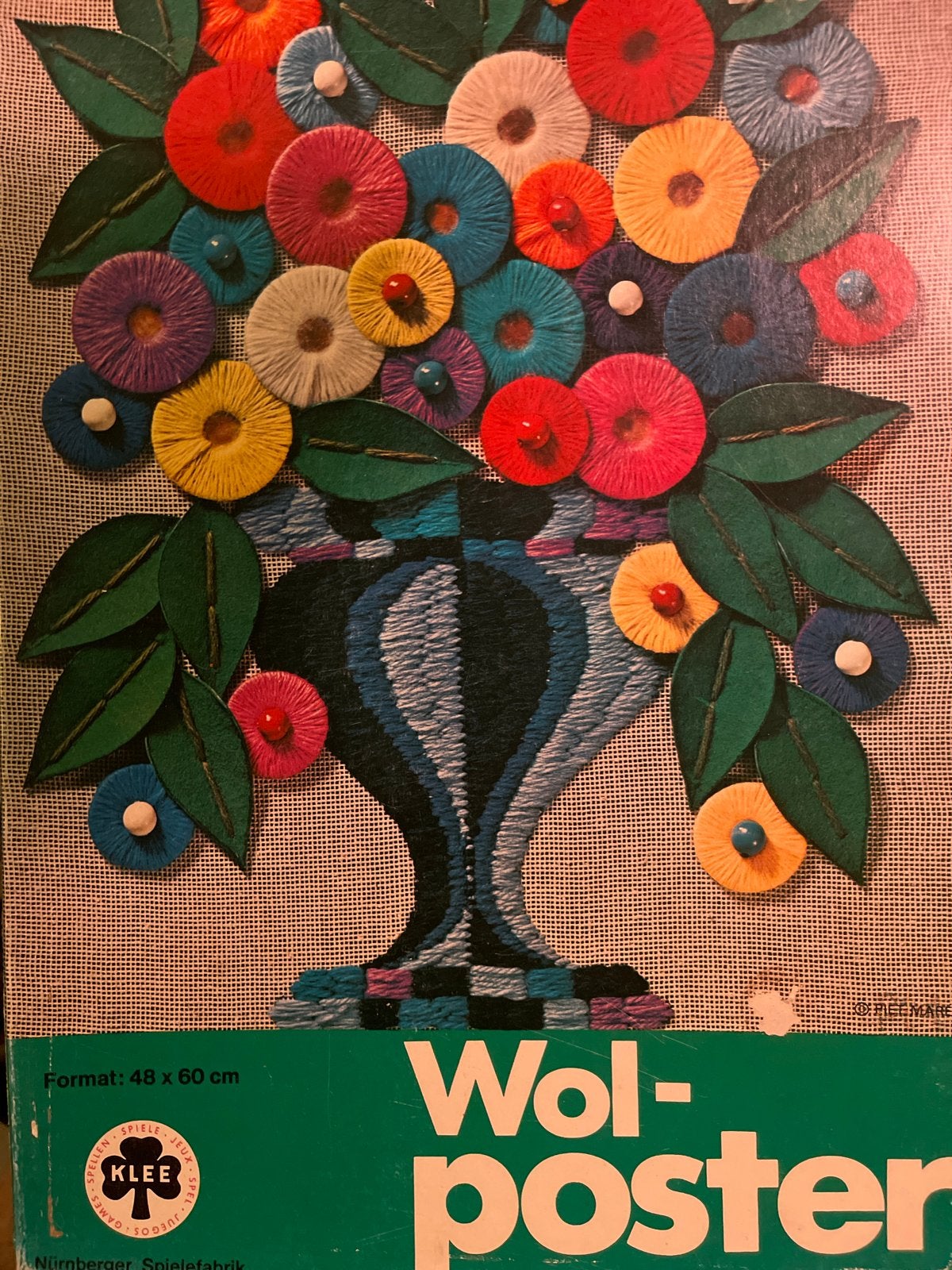 Vintage Klee Wol-poster handwerkpakket - Compleet, Hobby en Vrije tijd, Verzenden, Handgemaakt, Textiel, Nieuw