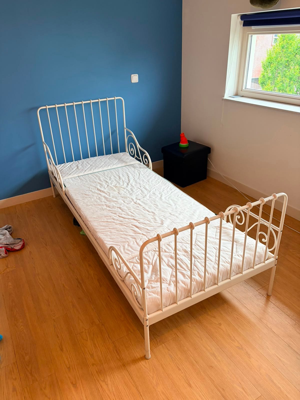 Ikea meegroeibed en matras gratis afhalen, Ophalen, 70 tot 85 cm, Zo goed als nieuw, Matras