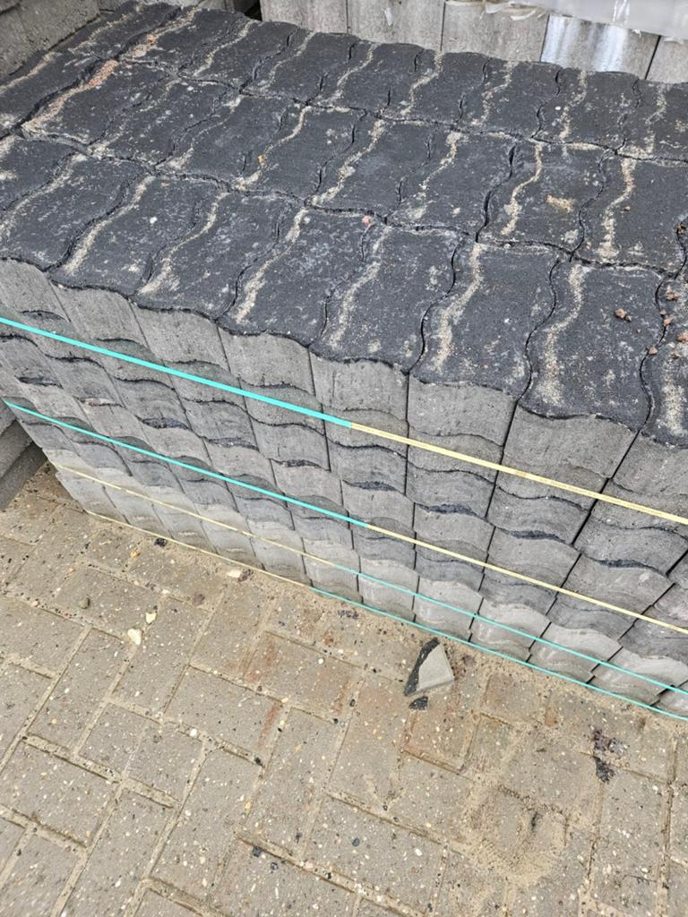40m2 sinus klinker 8cm brons, Ophalen, Beton, Klinkers