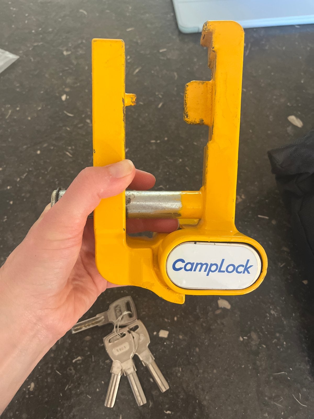 Camplock Dissel slot - Gele trekhaakbeveiliging, Ophalen, Gebruikt