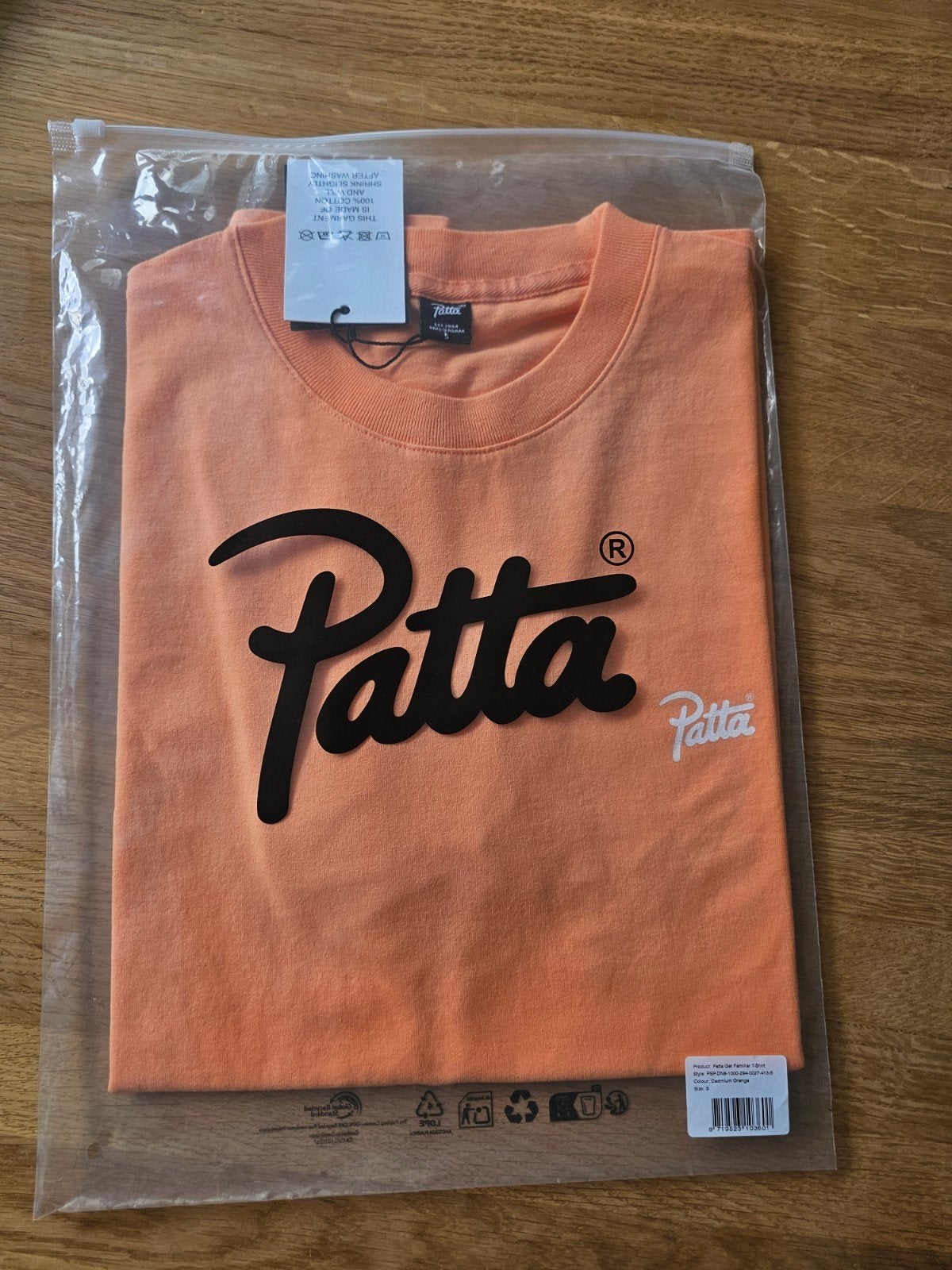 Patta T-shirt - Maat S, Nieuw, Oranje, Ophalen of Verzenden, Patta