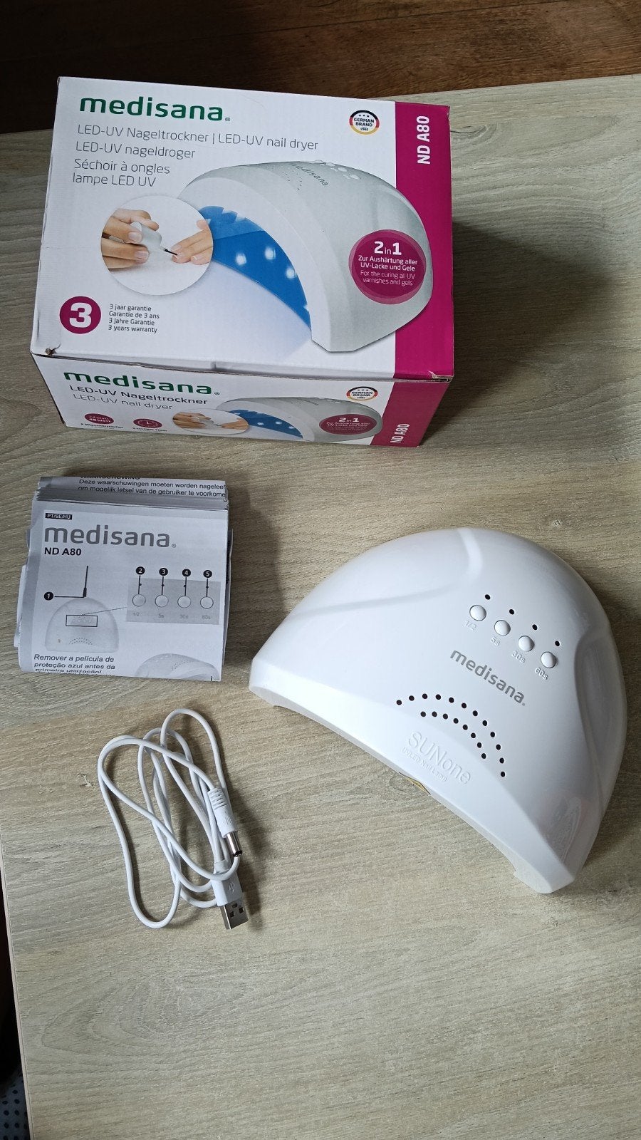 Medisana LED-UV Nageldroger ND A80 - Nieuw in doos, Ophalen of Verzenden, Nieuw, Overige typen