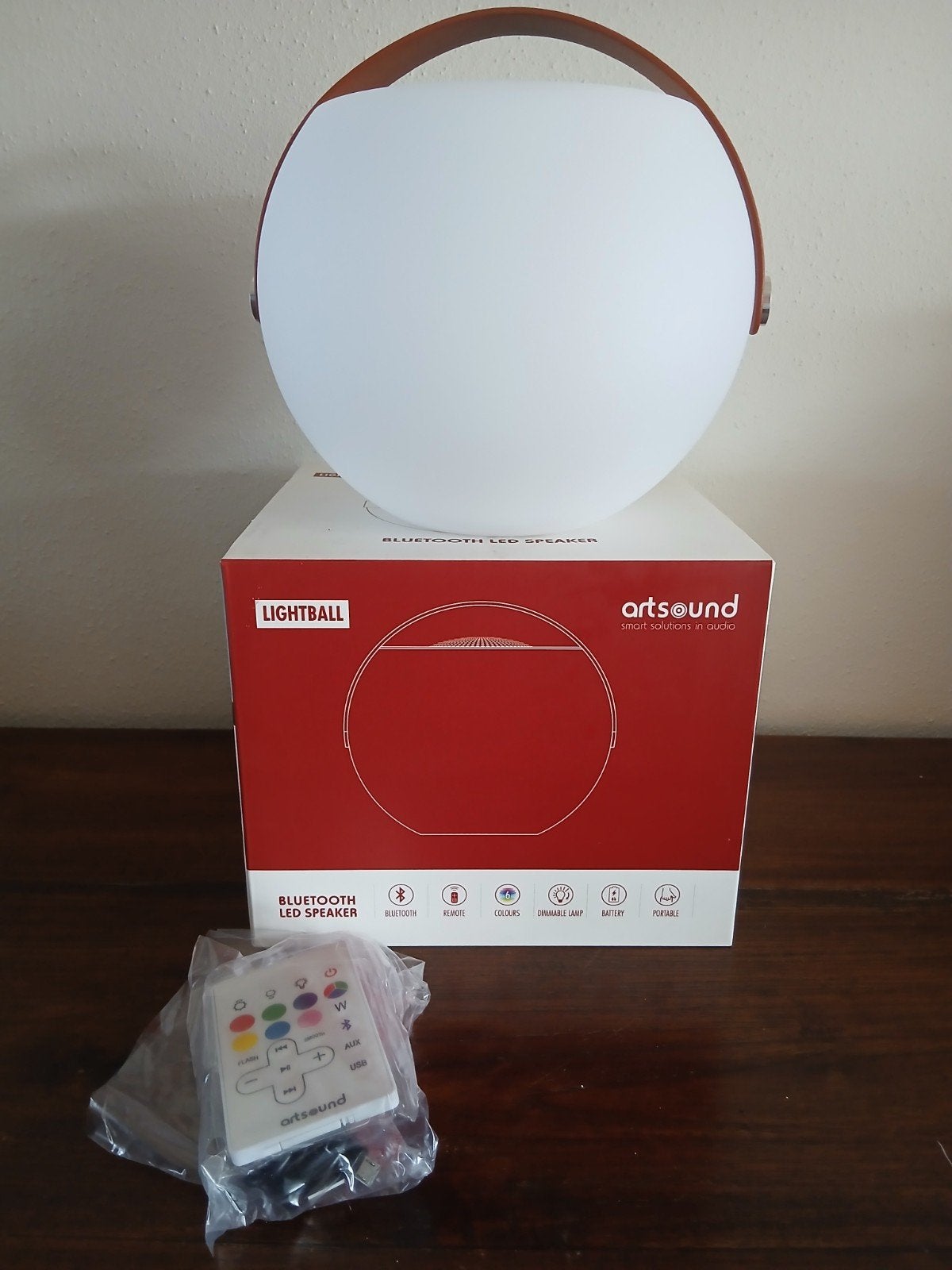 Nieuwe Artsound Lightball Bluetooth LED Speaker, Overige merken, Nieuw, Ophalen of Verzenden, Draagbare speaker
