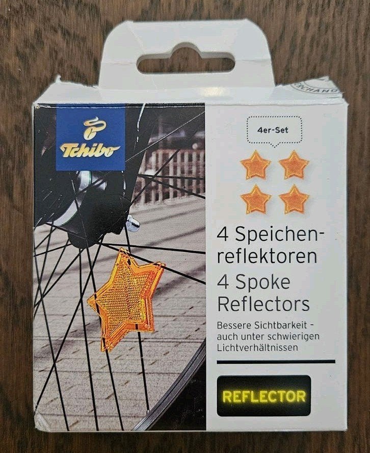 Tchibo Stervormige Fietsspaakreflectoren (4 stuks), Ophalen of Verzenden, Zo goed als nieuw, Tchibo