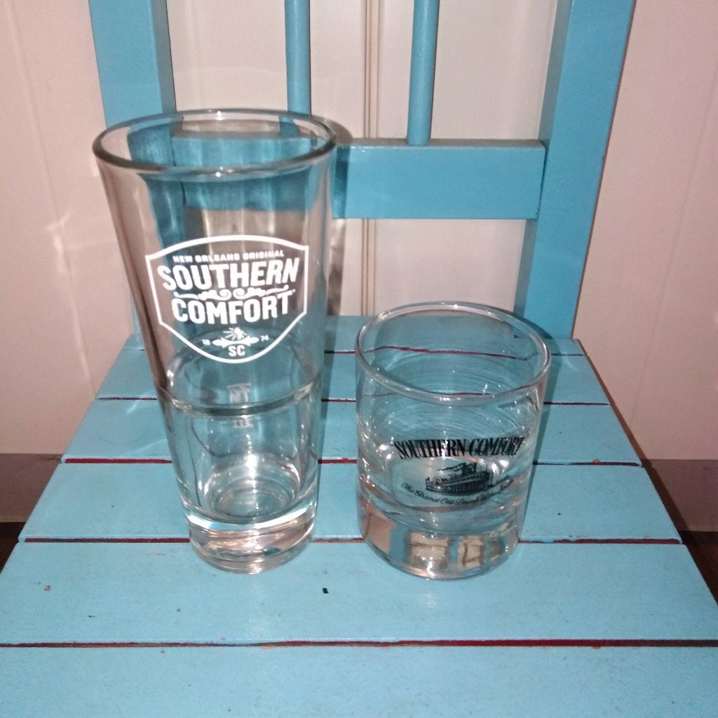 Southern Comfort glazen 2 stuks, Verzamelen, Glas en Borrelglaasjes, Ophalen, Gebruikt, Overige typen