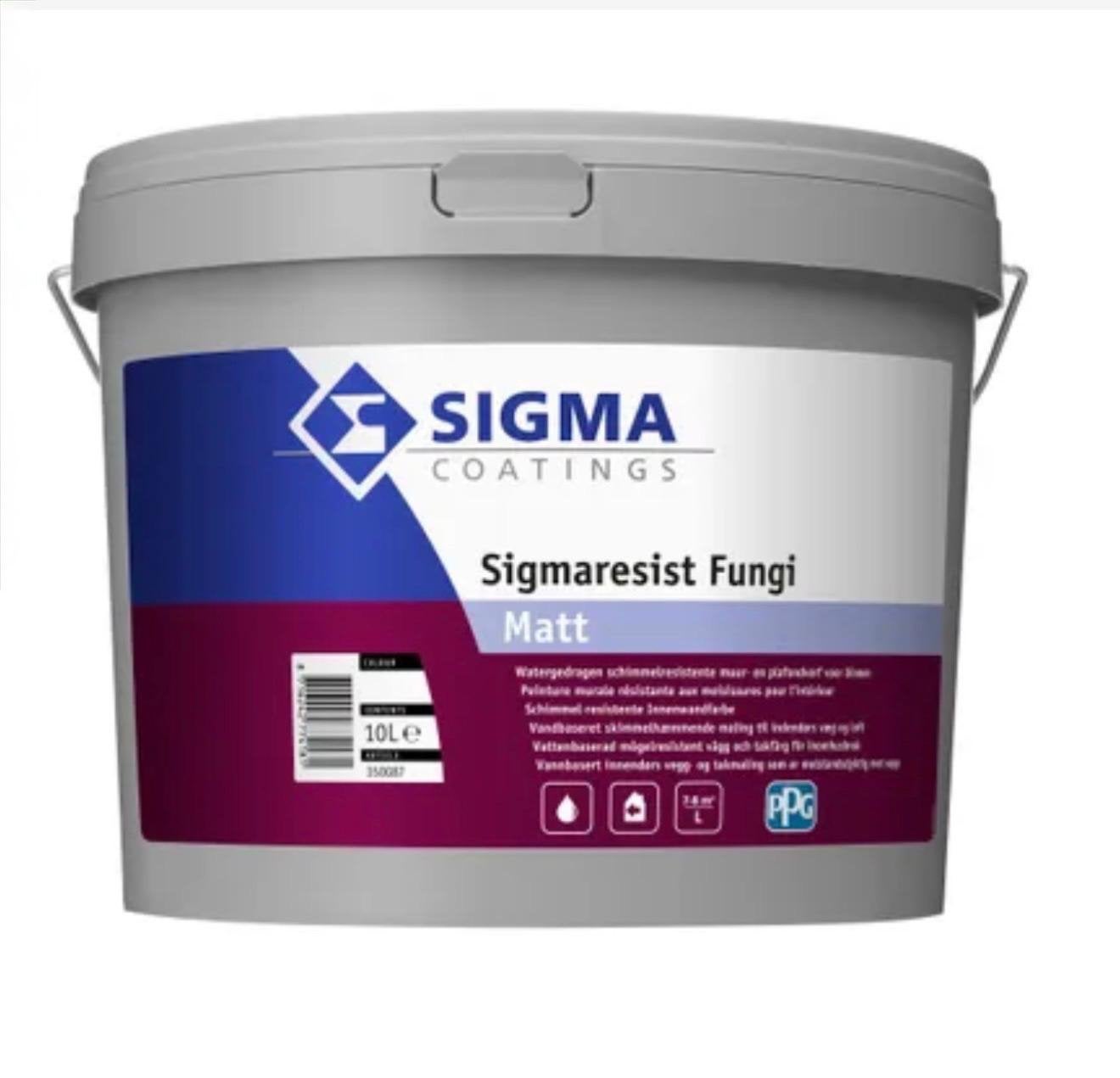 Sigma sigmaresist Fungi mat wit, geseald! 2,5 liter, Ophalen, Wit, Nieuw, Verf