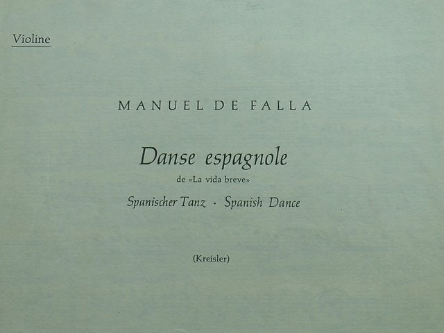Manuel de falla - danse espagnole - viool en piano, Muziek en Instrumenten, Bladmuziek, Gebruikt, Klassiek, Ophalen of Verzenden