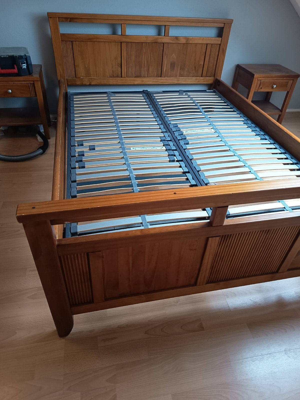 Gratis bed hout, Gebruikt, Tweepersoons, 160 cm, Hout