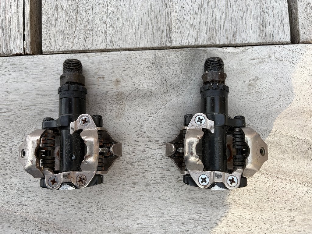 Shimano PD-M520 SPD klikpedalen MTB, Fietsen en Brommers, Fietsonderdelen, Crankstel of Pedalen, Gebruikt, Racefiets, Ophalen of Verzenden
