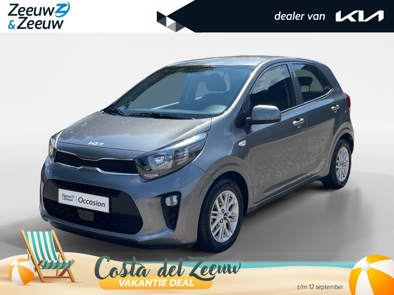 Kia Picanto 1.0 DPi DynamicLine | Camera | Navi | Lichtmetal, Auto's, Kia, Voorwielaandrijving, 12 maanden, Stof, Gebruikt