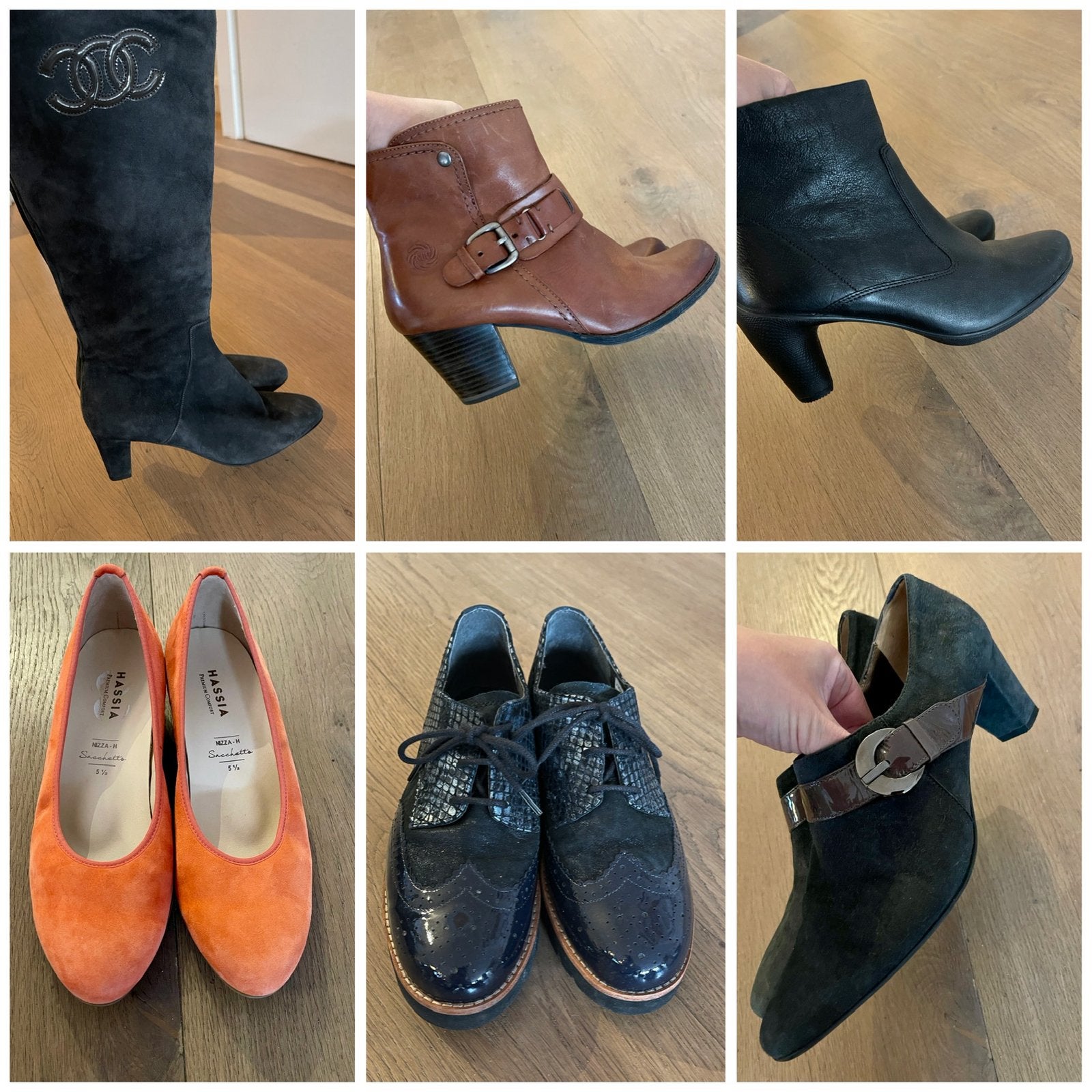 🌸 Mooie merk leren dames schoenen maat 38, 38,5, 39 🌸, Kleding | Dames, Ophalen, Lage of Enkellaarzen, Zo goed als nieuw, Grijs