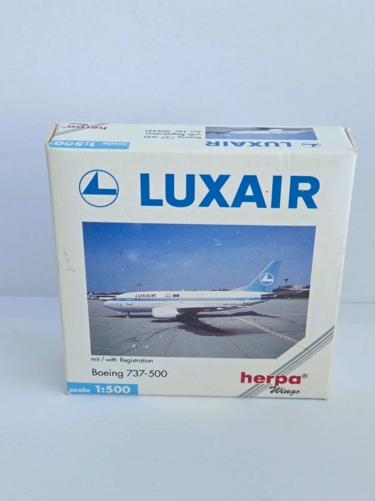 Herpa Boeing 737-500 Luxair, Verzenden, 1:200 of kleiner, Overige merken