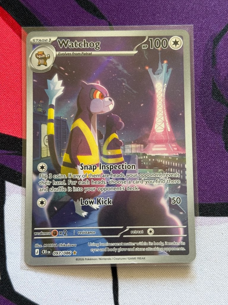 Pokemon watchog 97/86, Verzenden, Nieuw, Losse kaart, Foil