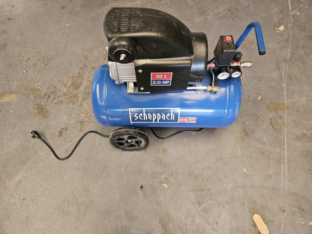 Compressor Scheppach HC54, Ophalen, Gebruikt, 6 tot 10 bar, 25 tot 100 liter