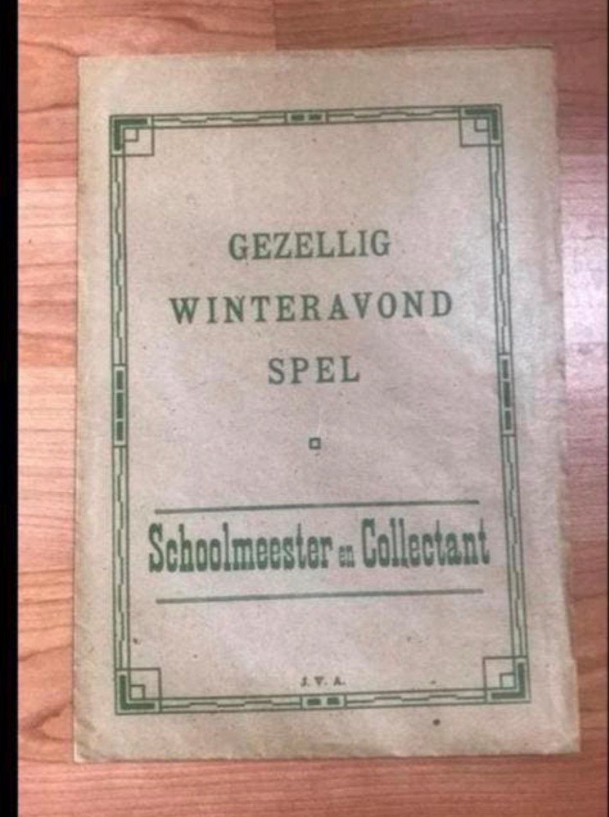 Antiek papieren bordspel 'Schoolmeester en Collectant' (ca., Antiek en Kunst, Ophalen of Verzenden