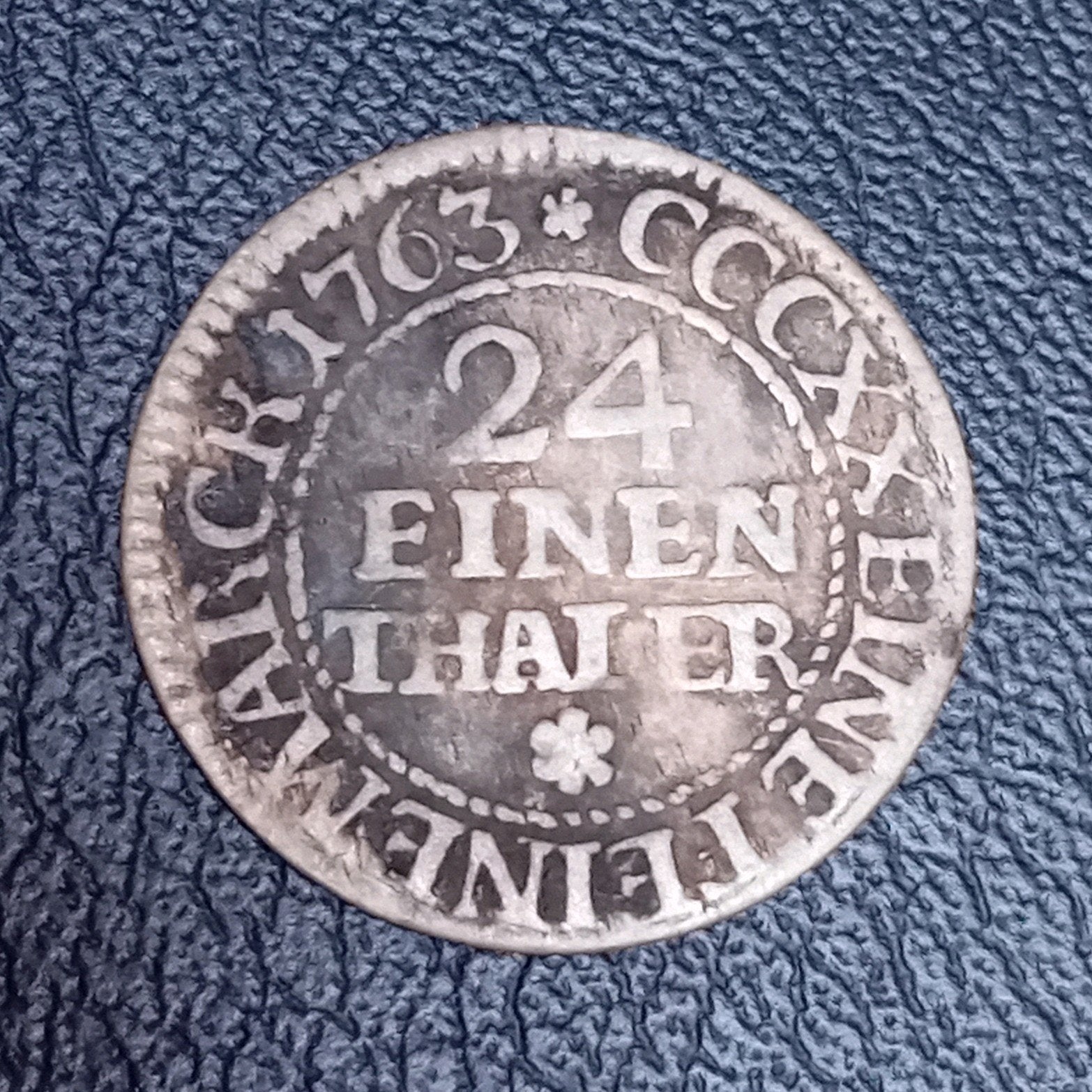 Zilveren 24 Einen Thaler munt 1763 Polen, Ophalen of Verzenden, Polen, Losse munt, Zilver