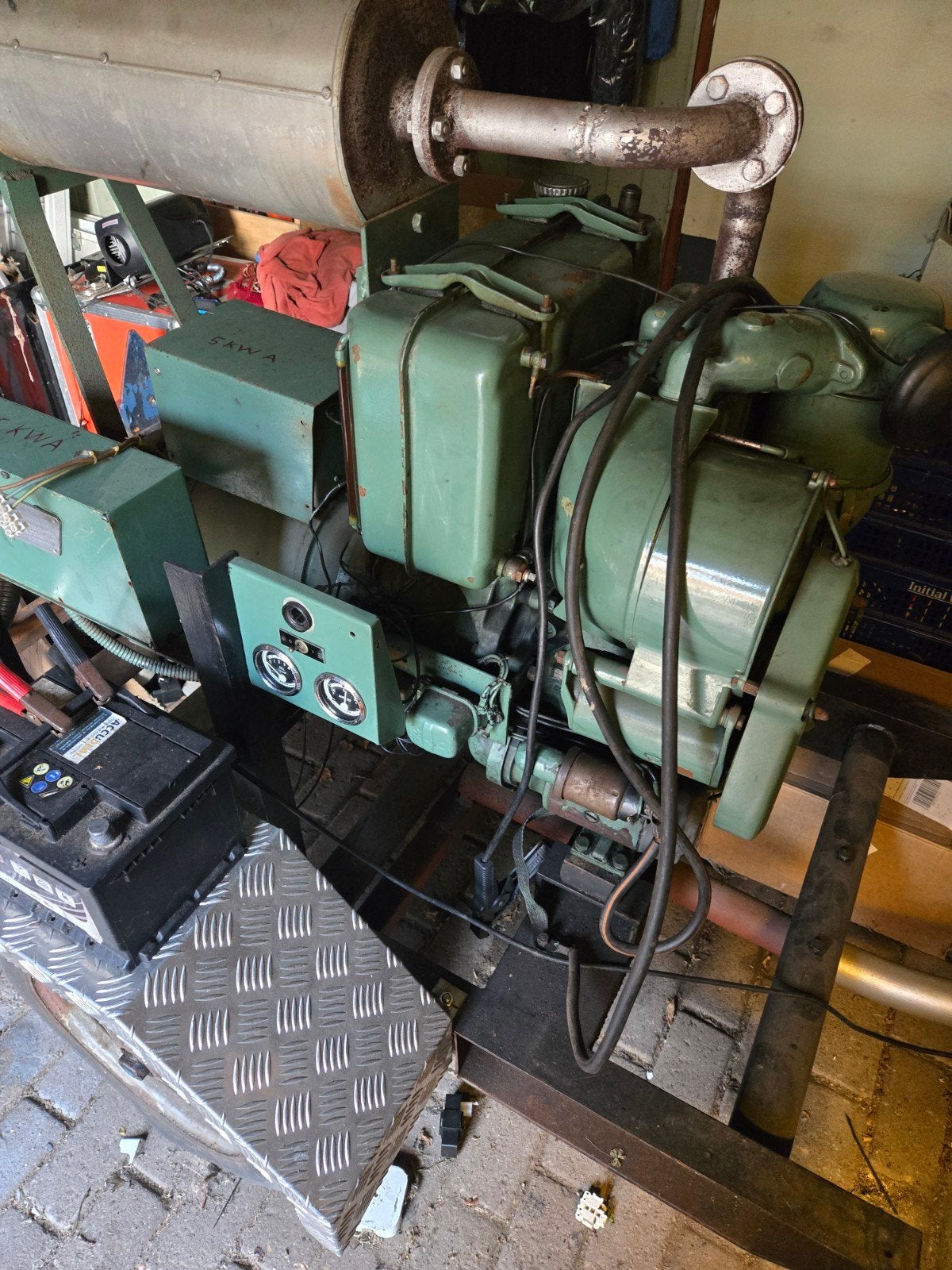 5KVA aggregaat met Deutz diesel motor, Ophalen, Gebruikt, 5 tot 10 kVA, Elektrisch startend