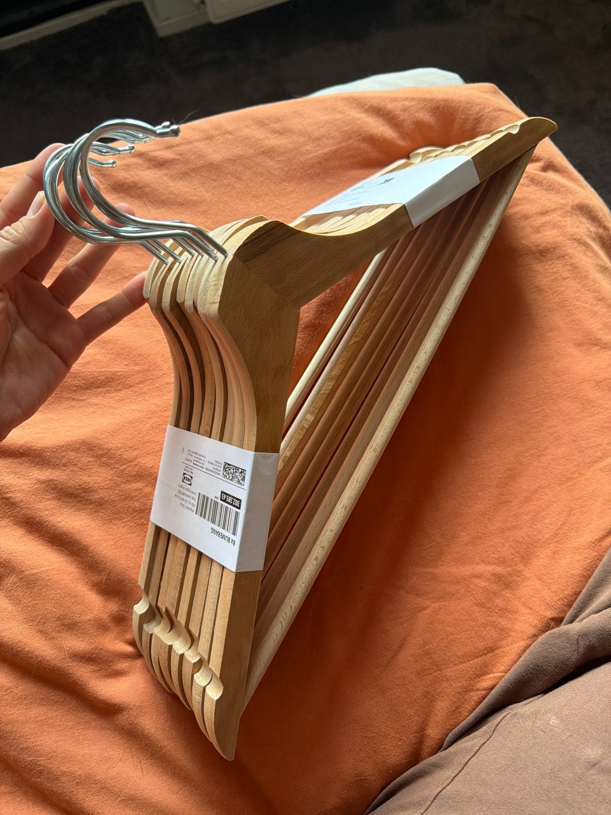 IKEA Bumerang Houten Kledinghangers - Set van 8, Ophalen, Zo goed als nieuw, Hout, Volwassenen