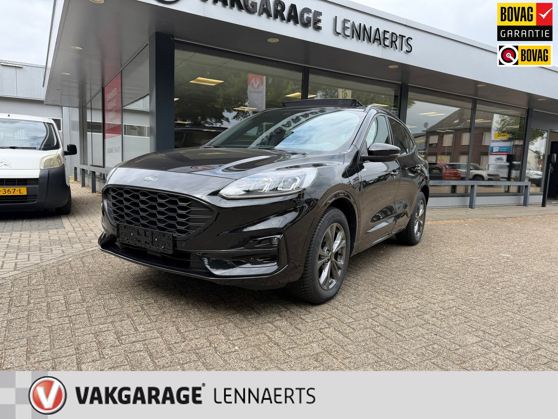 Ford KUGA 2.5 PHEV ST-Line, Panodak, Rijklaarprijs / 12 mnd, Auto's, Gebruikt, 4 cilinders, Zwart, Plug-in hybride