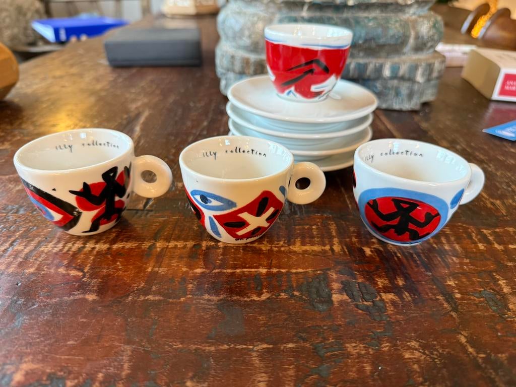 Illy collection espresso A.R. Penck 1997 genummerd, Huis en Inrichting, Keuken | Servies, Zo goed als nieuw, Kop(pen) en/of Schotel(s)
