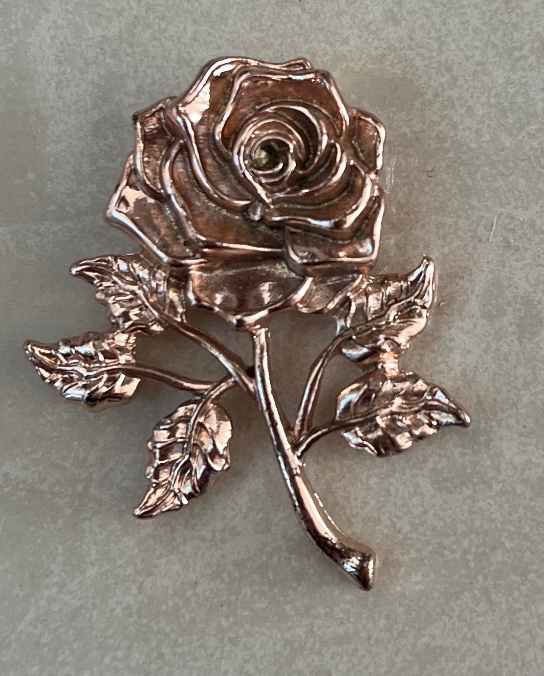 Elegante Rosé Gouden Broche - Rozen Design, Ophalen of Verzenden, Zo goed als nieuw